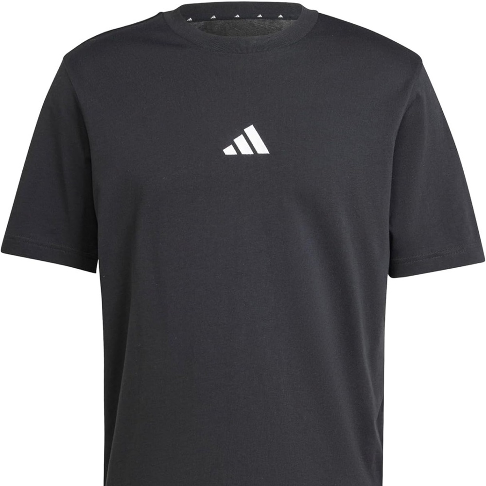 Adidas Men's Black Tee with White Logo